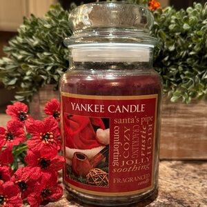 Yankee Candle Santa's Pipe  Candle - Deep “Red very hard to find”
